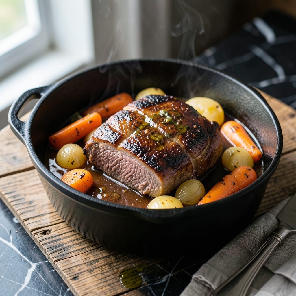 Amazing Pot Roast Recipe: Braised Beef With Root Vegetable Medley