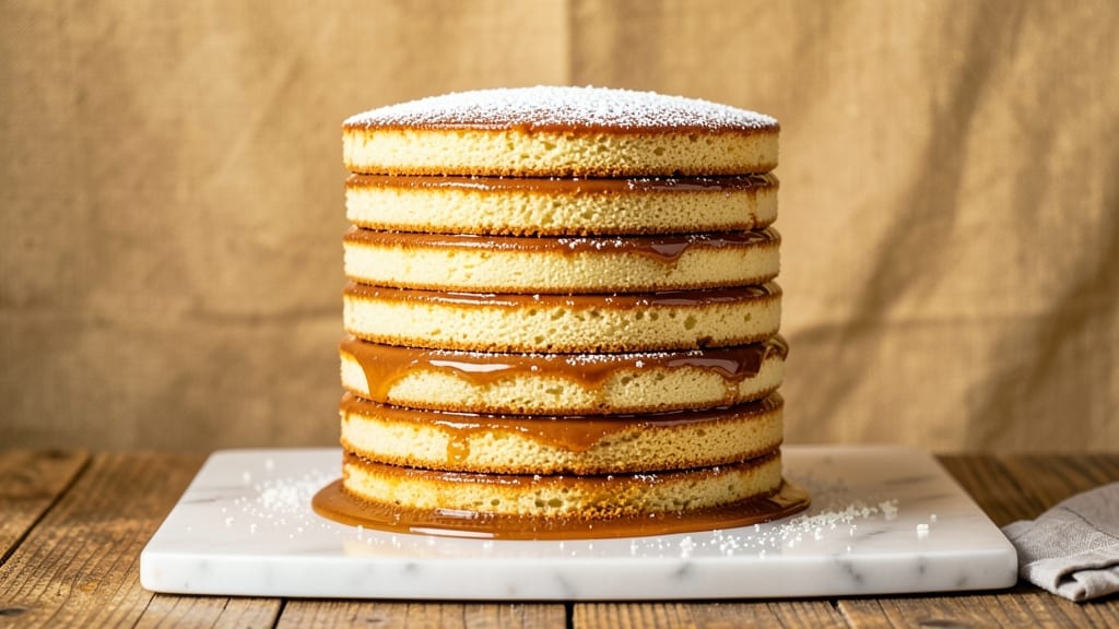 14 Layer Caramel Cake Recipe: Decadent Vanilla Bean Swirls and Buttery Frosting