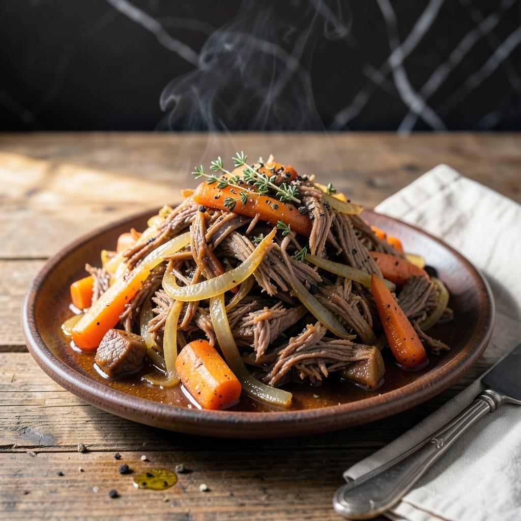 Shredded Chuck Roast Crock Pot Recipe: Hands-Off Fall-Apart Meat