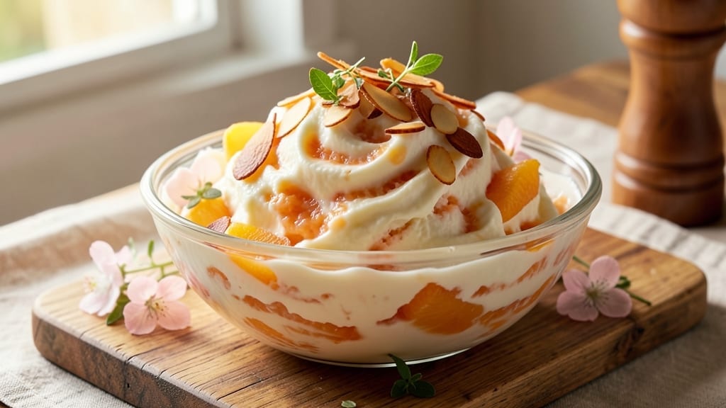 4 Quart Homemade Peach Ice Cream Recipe: Velvety Swirls With No Churn Hassle