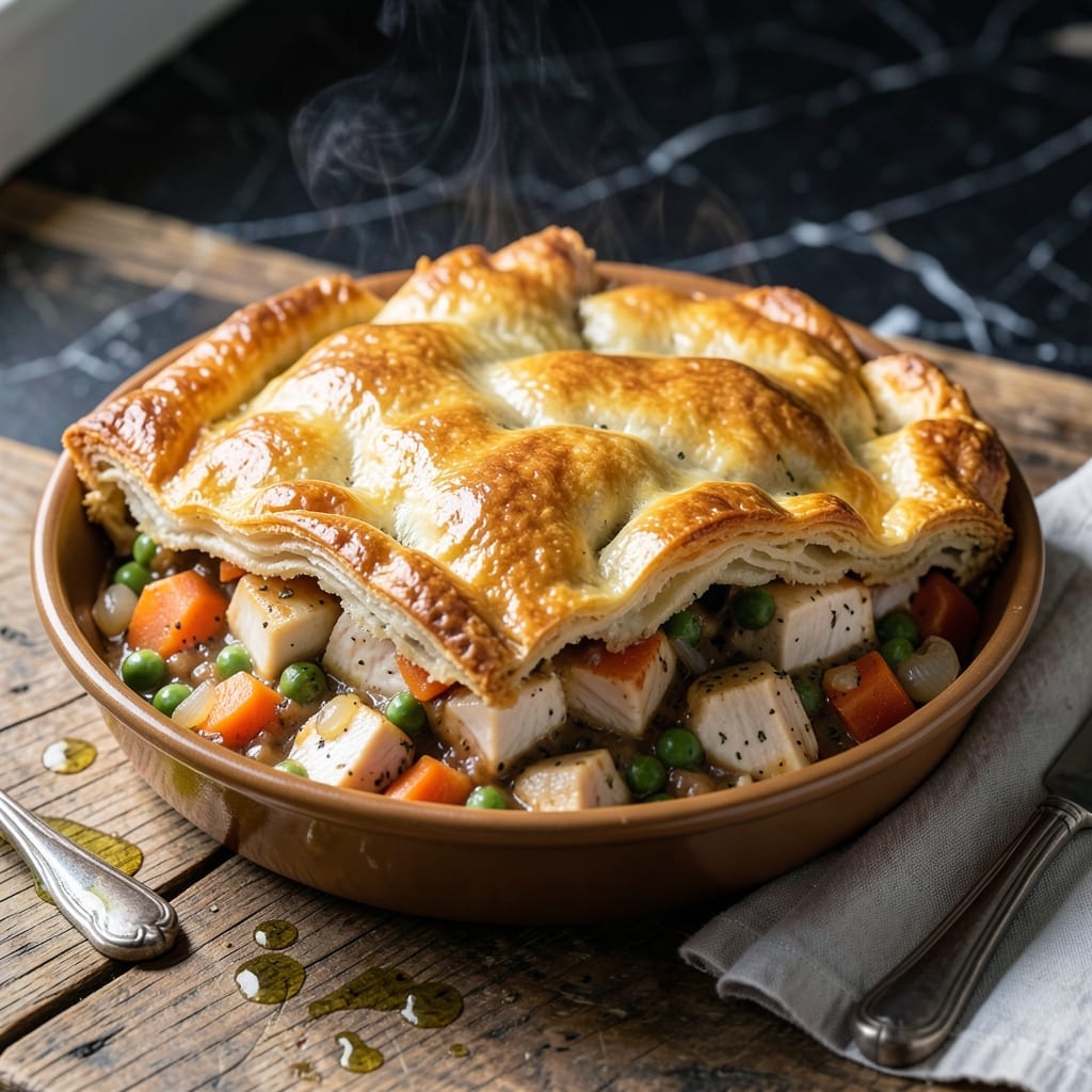 Pampered Chef Pot Pie Recipe: Flaky Crust Over Homestyle Filling