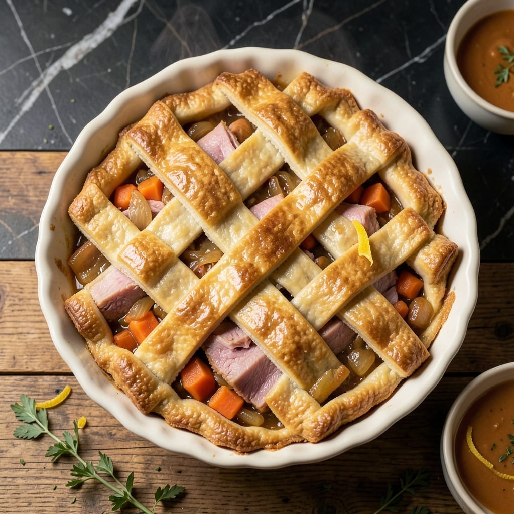 Dutch Ham Pot Pie Recipe: Flaky Crust With Savory Herb Filling