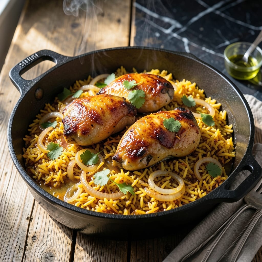 One Pot Chicken and Yellow Rice Recipe: Vibrant Saffron-Infused Comfort One Pot Chicken and Yellow Rice Recipe: Vibrant Saffron-Infused Comfort