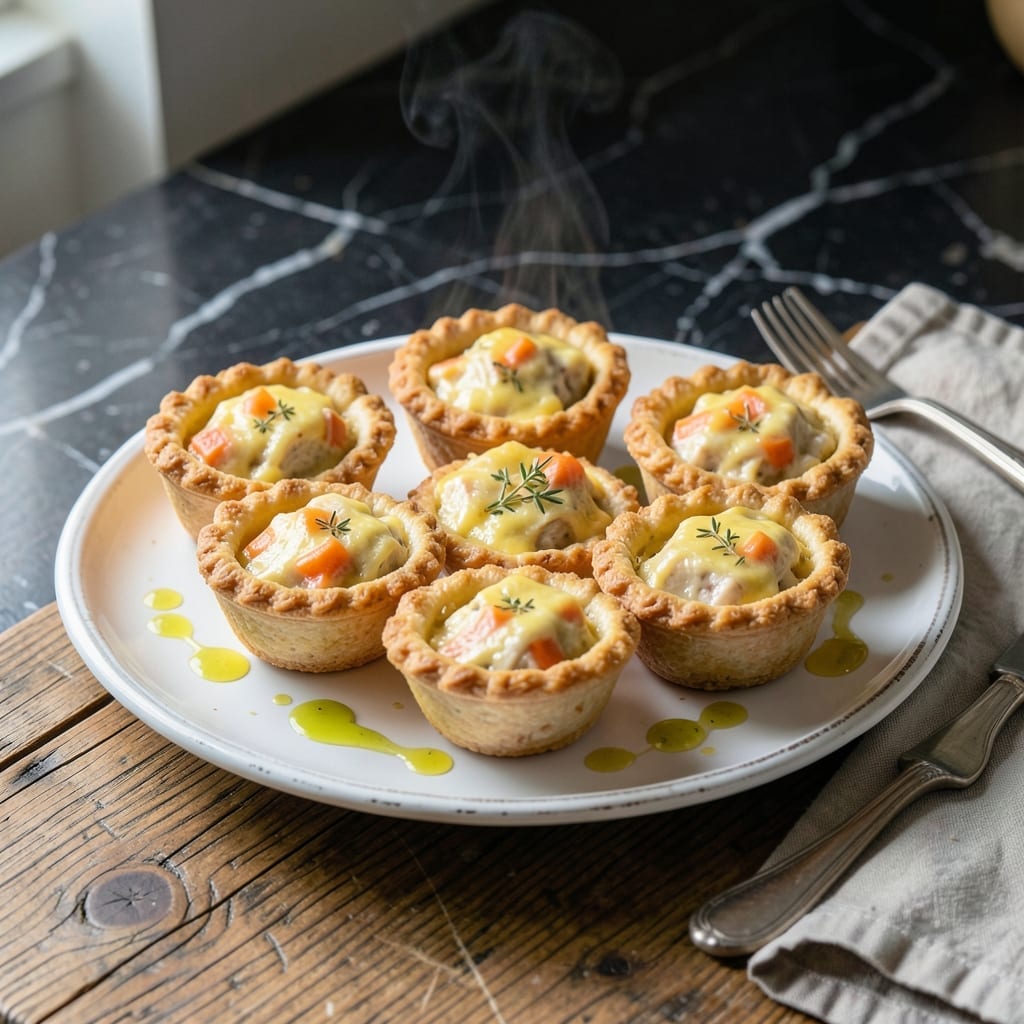Mini Chicken Pot Pie Recipe: Individual-Sized Savory Hand Pies Mini Chicken Pot Pie Recipe: Individual-Sized Savory Hand Pies