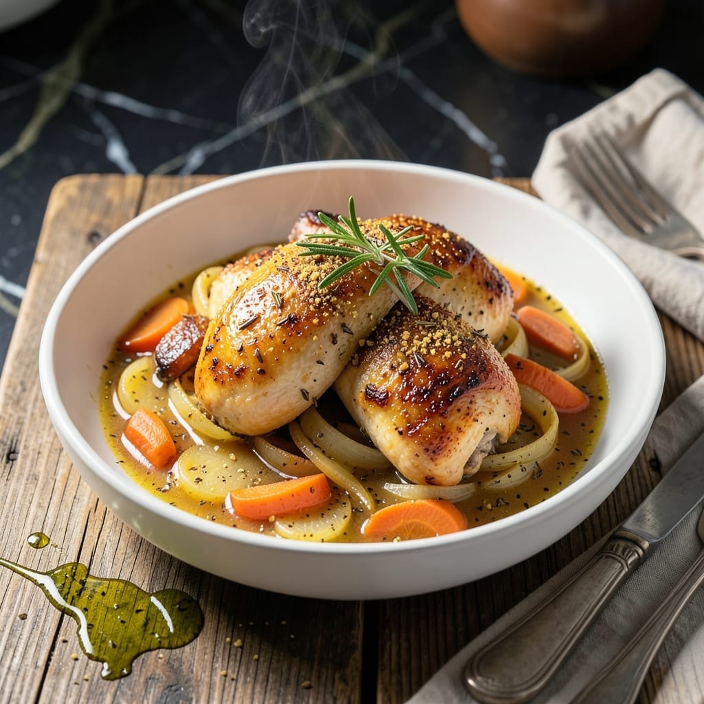 Golden Chicken Crock Pot Recipe: Effortless Weeknight Meal With Herbs