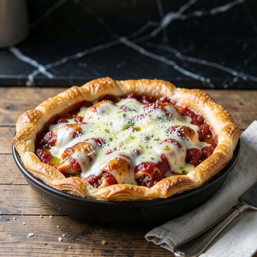 Chicken Parmesan Pot Pie Recipe: Golden Crust Over Cheesy Comfort