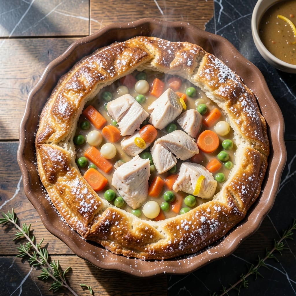 Home Chicken Pot Pie Recipe: Buttery Lattice Over Hearty Filling