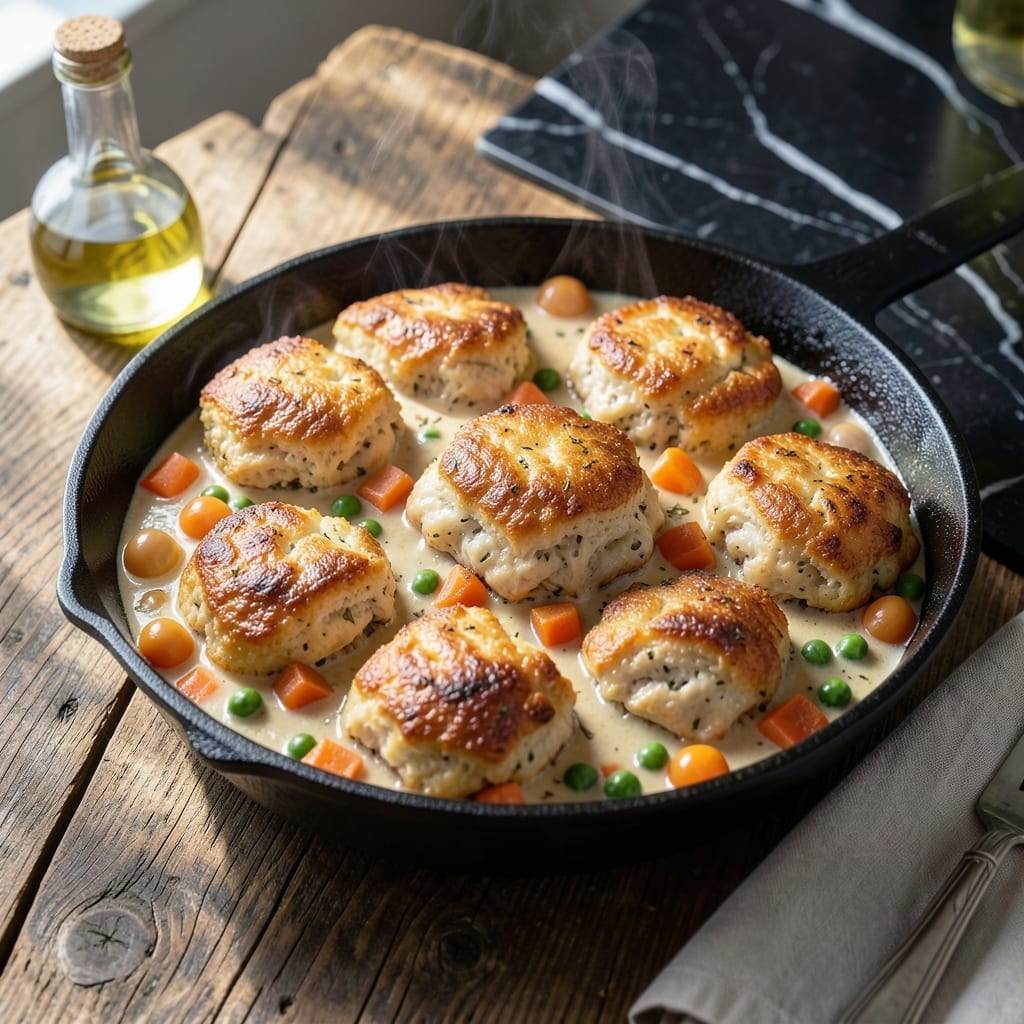 Chicken Pot Biscuit Recipe: Flaky Layers Over Savory Stew Chicken Pot Biscuit Recipe: Flaky Layers Over Savory Stew