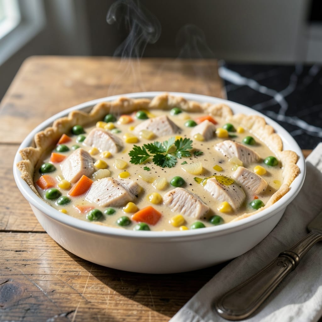Healthy Crustless Chicken Pot Pie Recipe: Creamy Herb Filling Without the Guilt