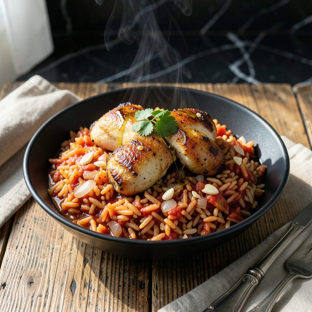 One Pot Chicken Arroz Rojo Recipe: Smoky Tomato Rice with Tender Bites