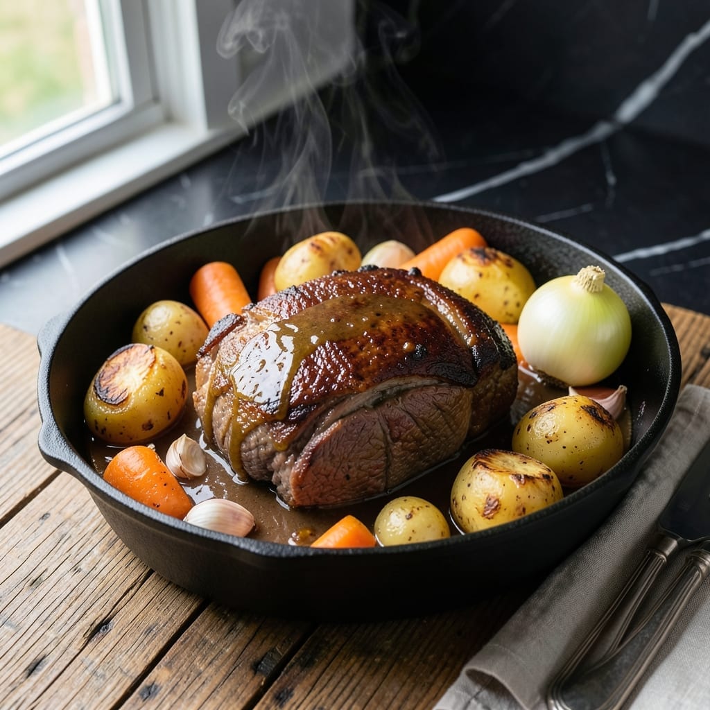 Boneless Shoulder Pot Roast Recipe: Dutch Oven Braised With Carrots and Potatoes Boneless Shoulder Pot Roast Recipe: Dutch Oven Braised With Carrots and Potatoes