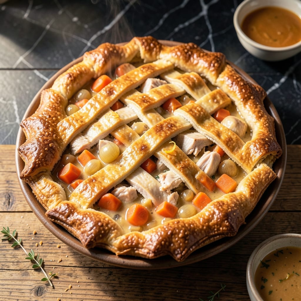 Moffett's Chicken Pot Pie Recipe: Flaky Layers With Homestyle Gravy Moffett's Chicken Pot Pie Recipe: Flaky Layers With Homestyle Gravy