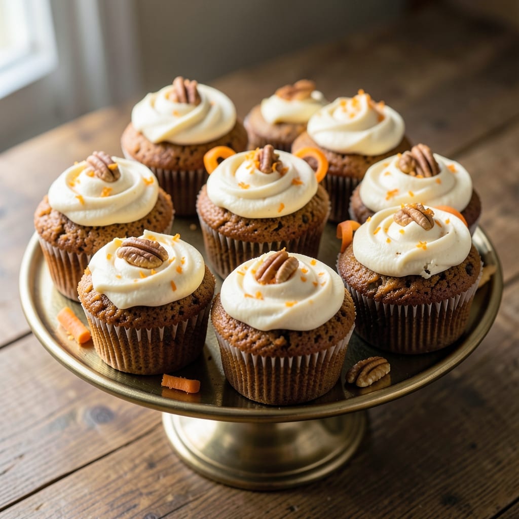 12 Carrot Cake Cupcakes Recipe: Mini Cakes With Cream Cheese Frosting Bliss 12 Carrot Cake Cupcakes Recipe: Mini Cakes With Cream Cheese Frosting Bliss