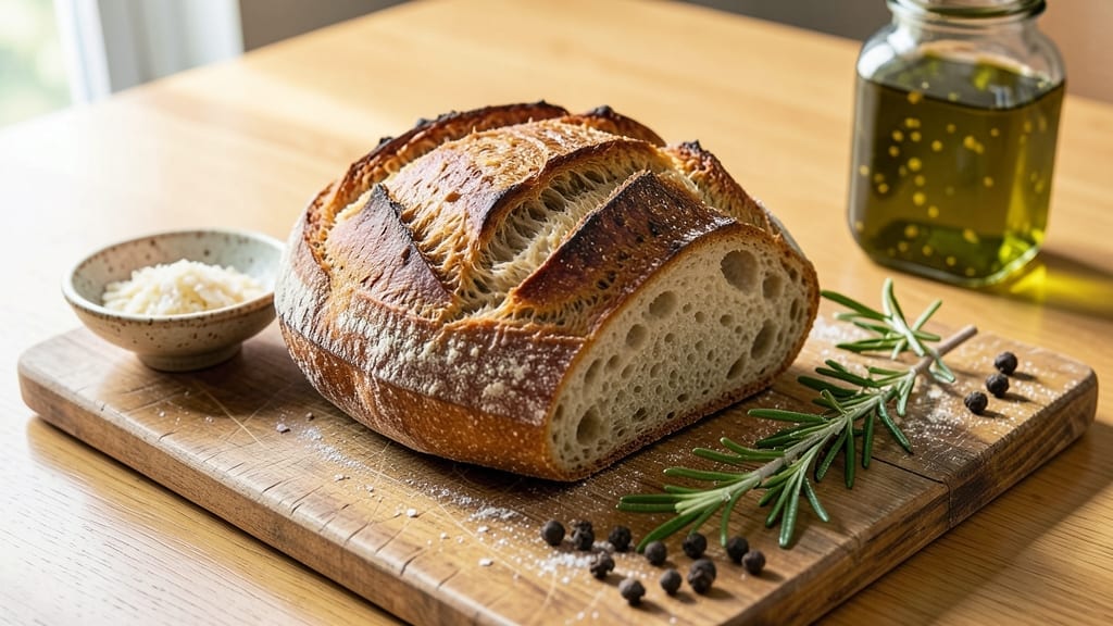 1 Hour Crusty Bread Recipe with Yeast: No-Knead Dough That Shatters in 60 Minutes
