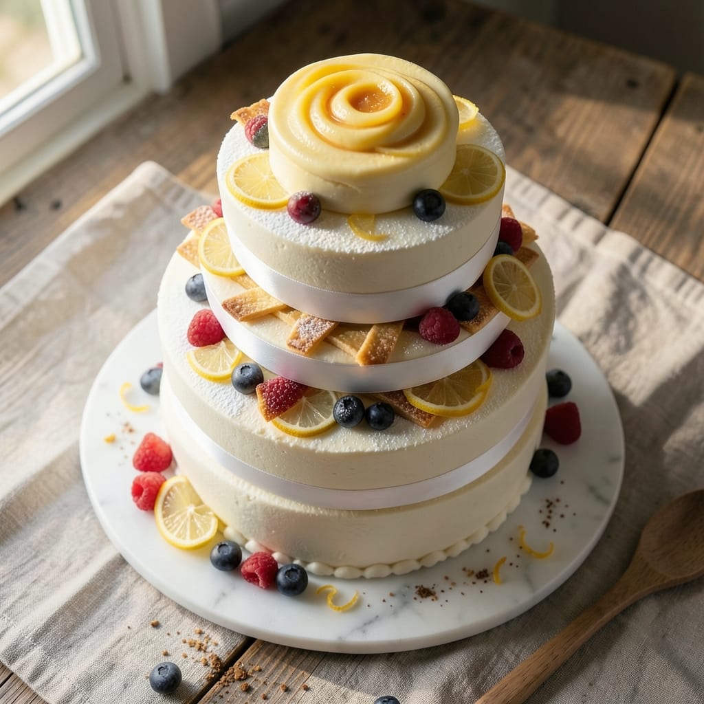 10-Inch Lemon Wedding Cake Recipe: Tiered Elegance With Zesty Glaze Finish 10-Inch Lemon Wedding Cake Recipe: Tiered Elegance With Zesty Glaze Finish