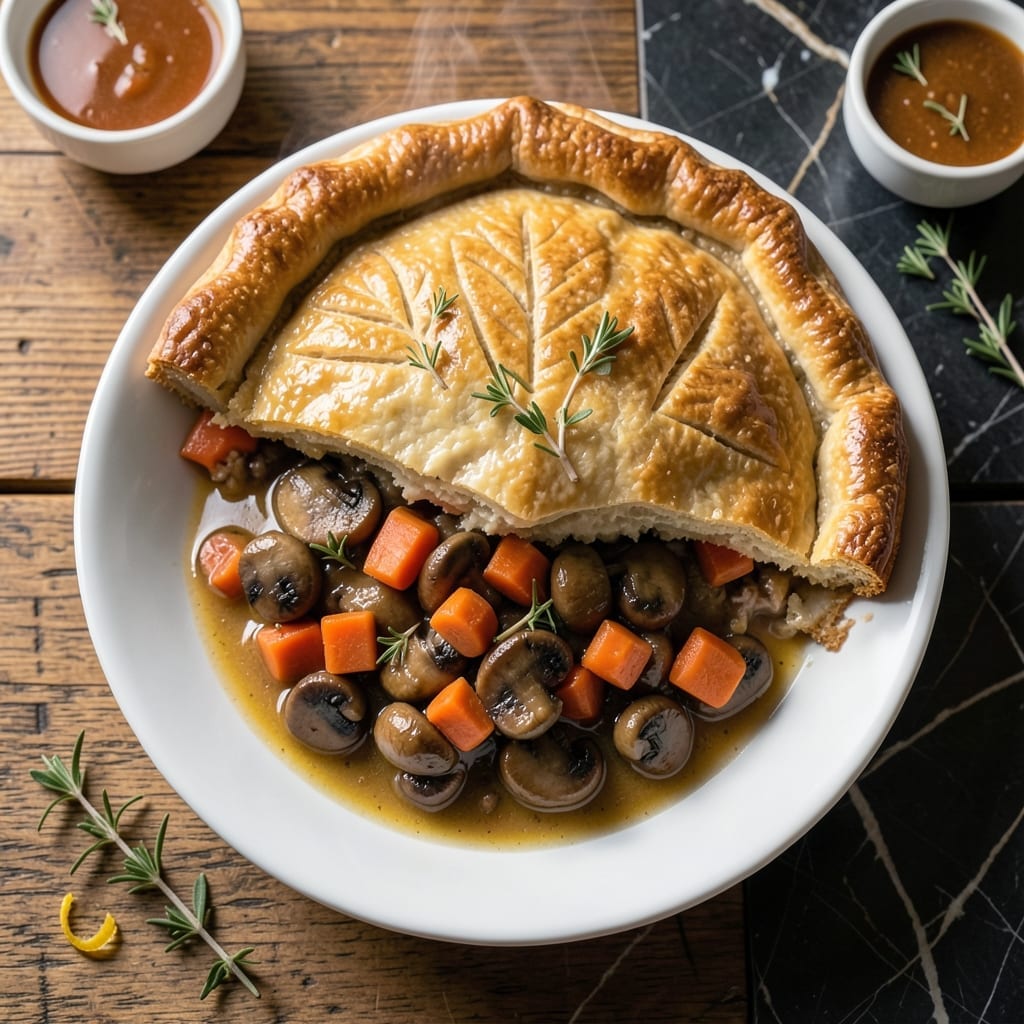 Vegan Gluten Free Pot Pie Recipe: Flaky Crust Over Hearty Veggie Filling