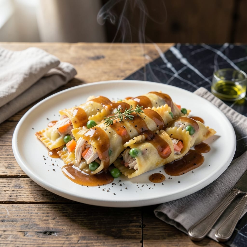 Chicken Pot Pie Ravioli Recipe: Homemade Comfort in a Bite