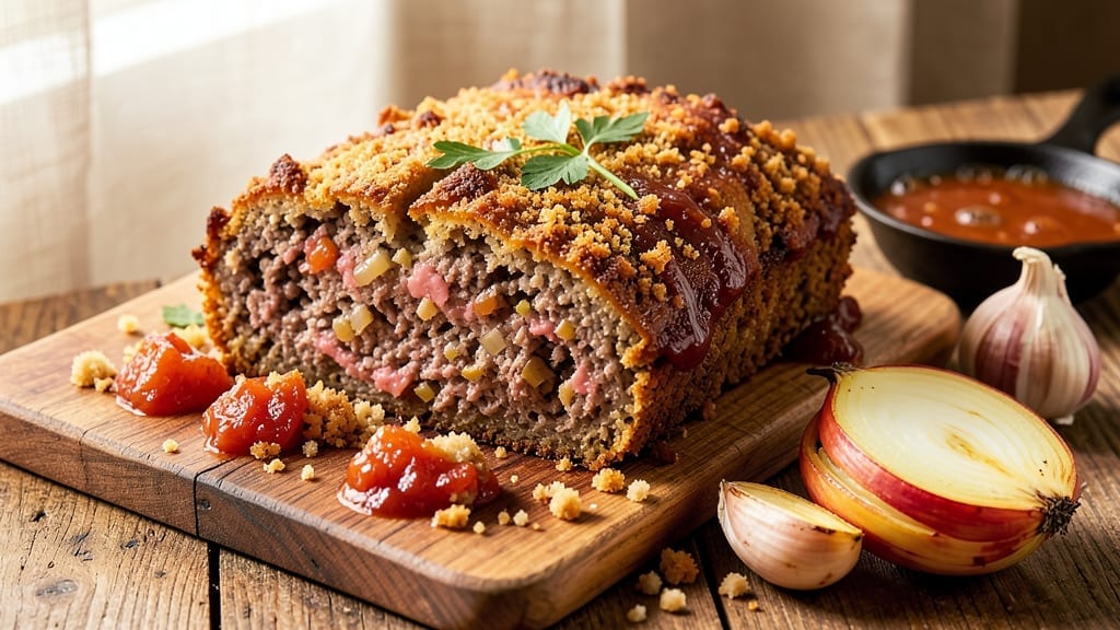 3 Lb Meatloaf Recipe with Bread Crumbs All: Glazed Crust and Juicy Heart