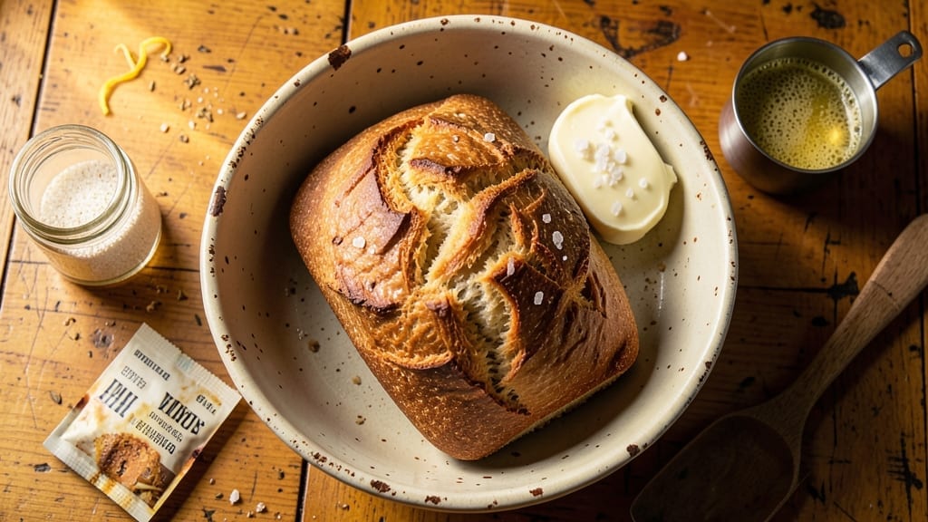 1950s Homemade Bread Recipe: Golden Crust and Rustic Charm