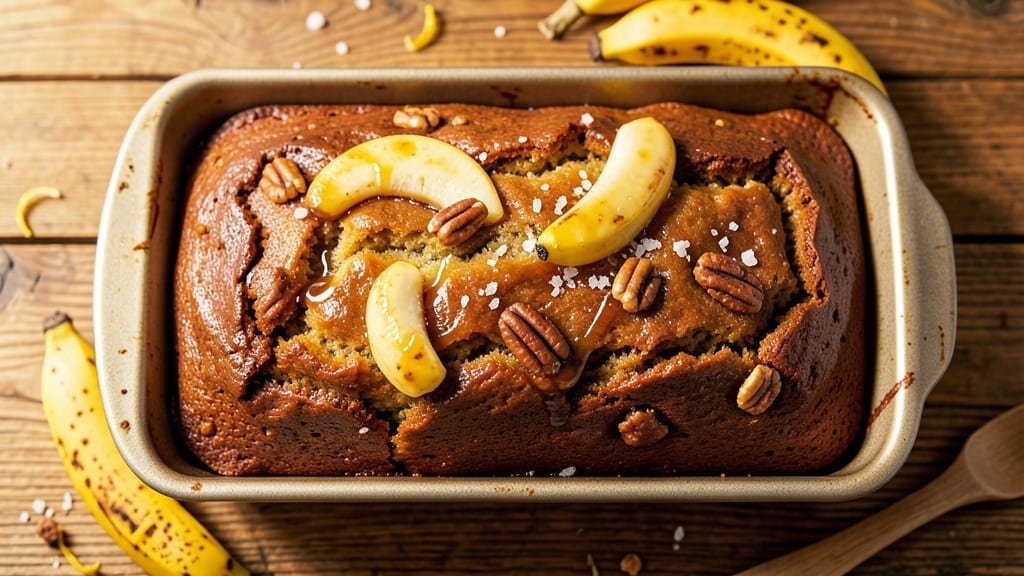 3 Banana Loaf Recipe: Triple-Layered Spice Cake With Walnut Streusel Topping