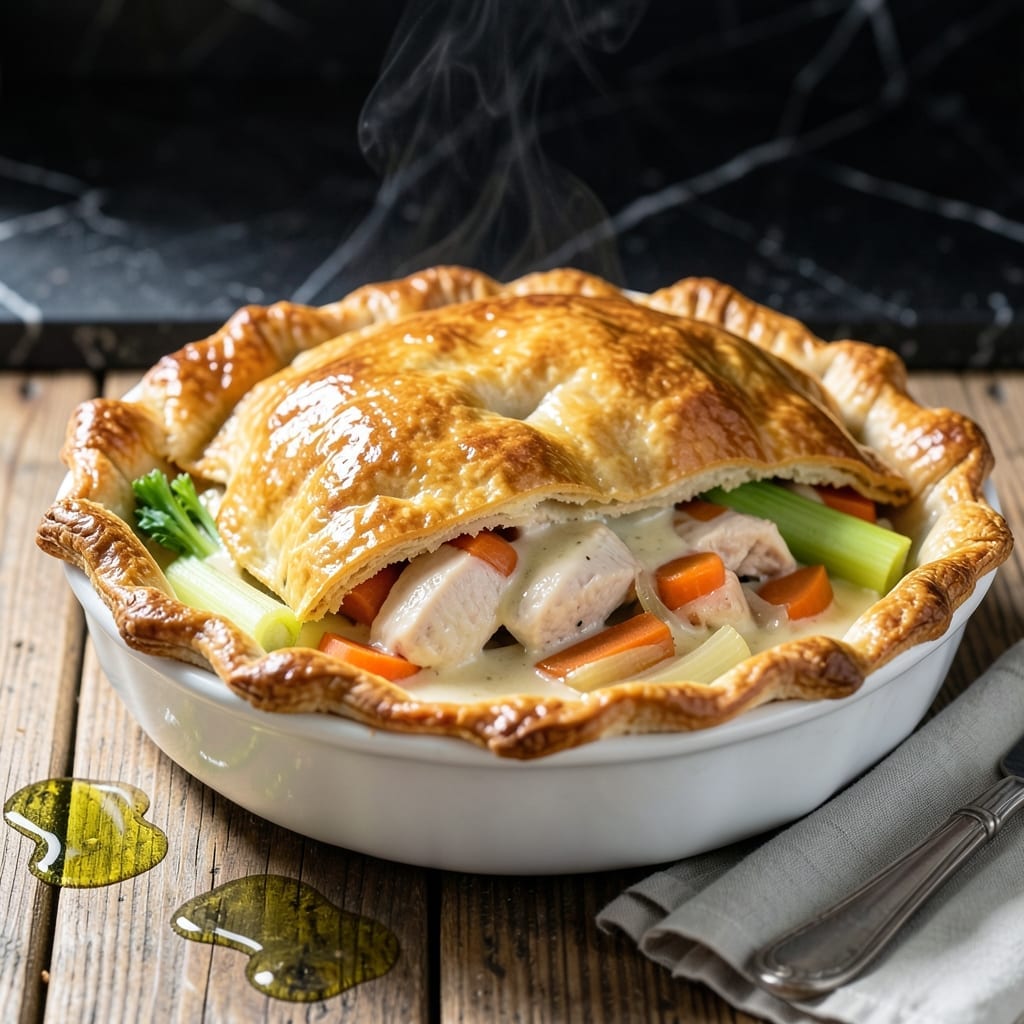 Healthy Chicken Pot Pie Recipe: Lightened Comfort With Flaky Crust Healthy Chicken Pot Pie Recipe: Lightened Comfort With Flaky Crust