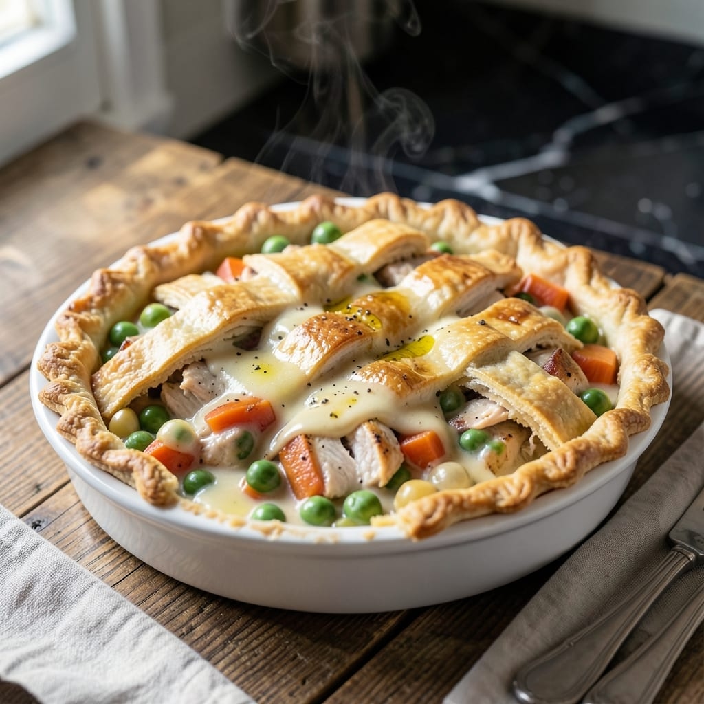 Pillsbury Homemade Chicken Pot Pie Recipe: Flaky Layers Over Creamy Herb Filling