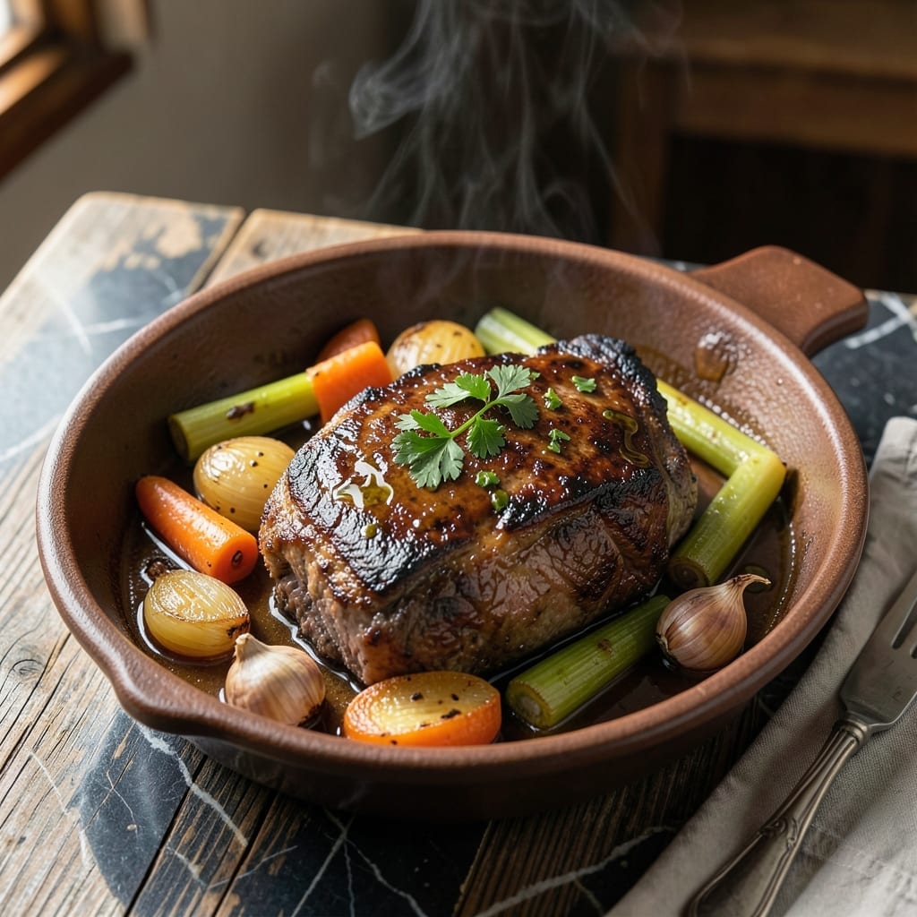 Johnny Carino's Italian Pot Roast Recipe: Slow-Braised Herb-Infused Tenderness
