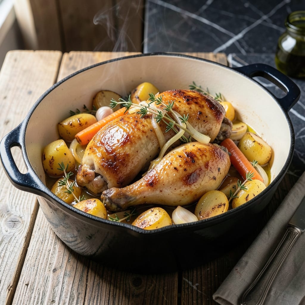 Pot Roasted Chicken Recipe: One-Pot Sunday Supper Simplicity