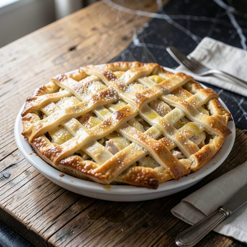 Chicken Pot Pie Topping Recipe: Golden Lattice Over Savory Filling