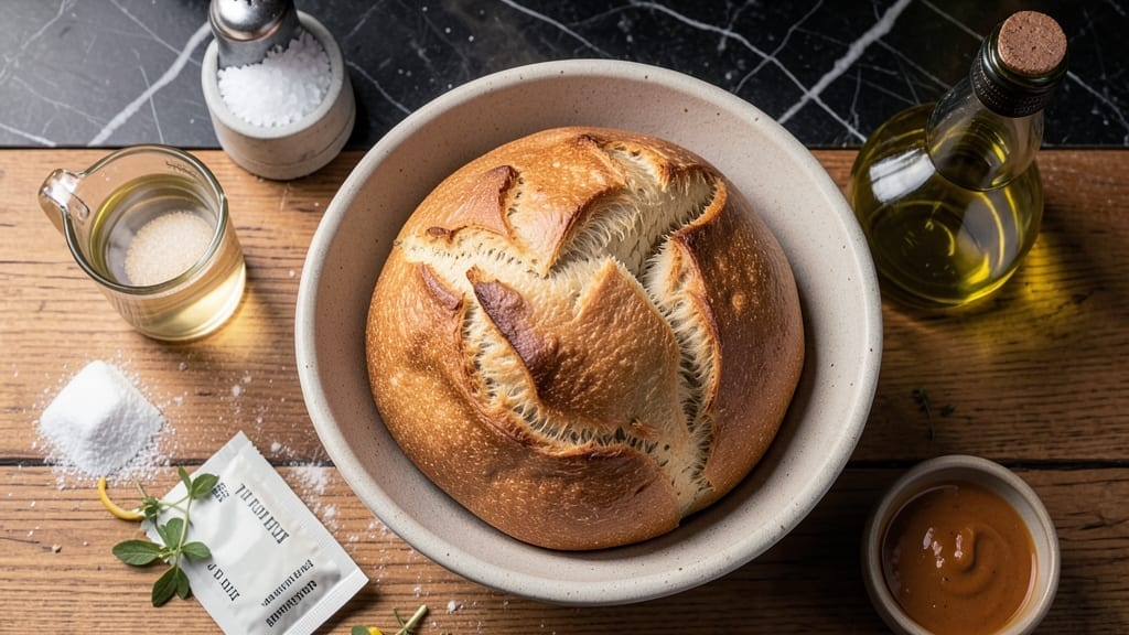 1 Loaf Homemade Bread Recipe: Crusty Crunch and Airy Crumb in One Bowl