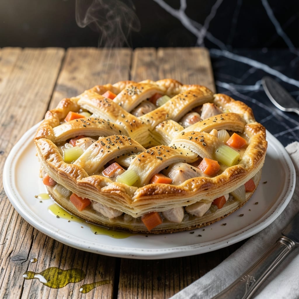 Chicken Pot Pie Ring Recipe: Golden Crust Pocketed With Creamy Filling Chicken Pot Pie Ring Recipe: Golden Crust Pocketed With Creamy Filling