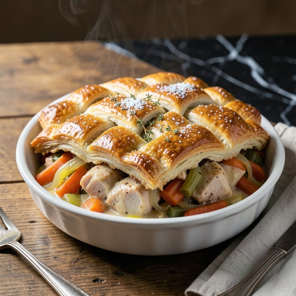 Fancy Chicken Pot Pie Recipe: Buttery Layers Hugging Herb-Infused Filling