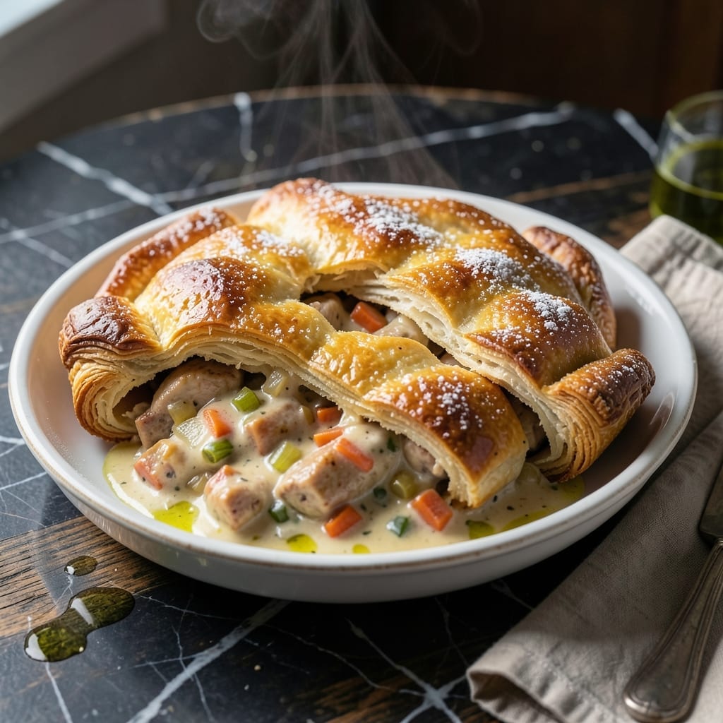Chicken Pot Pie Recipe With Chicken Thighs: Flaky Crust Over Rich Gravy Chicken Pot Pie Recipe With Chicken Thighs: Flaky Crust Over Rich Gravy