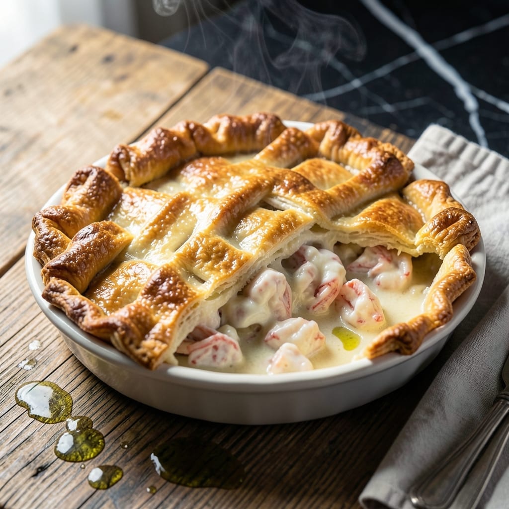 Crab Pot Pie Recipe Palia: Flaky Crust Over Sweet Lump Crab Filling