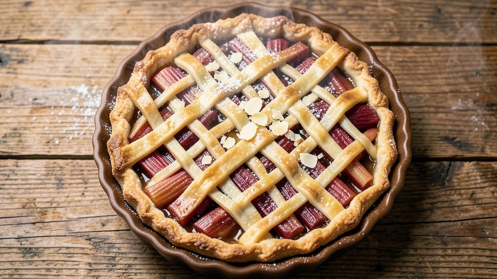 10-Inch Rhubarb Pie Recipe: Tart Tang and Buttery Crust Harmony