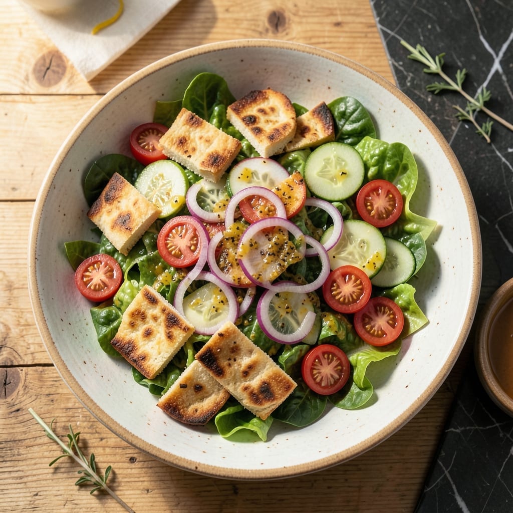 Fattoush Salad Recipe Arabic: Crisp Pita and Herb-Infused Freshness