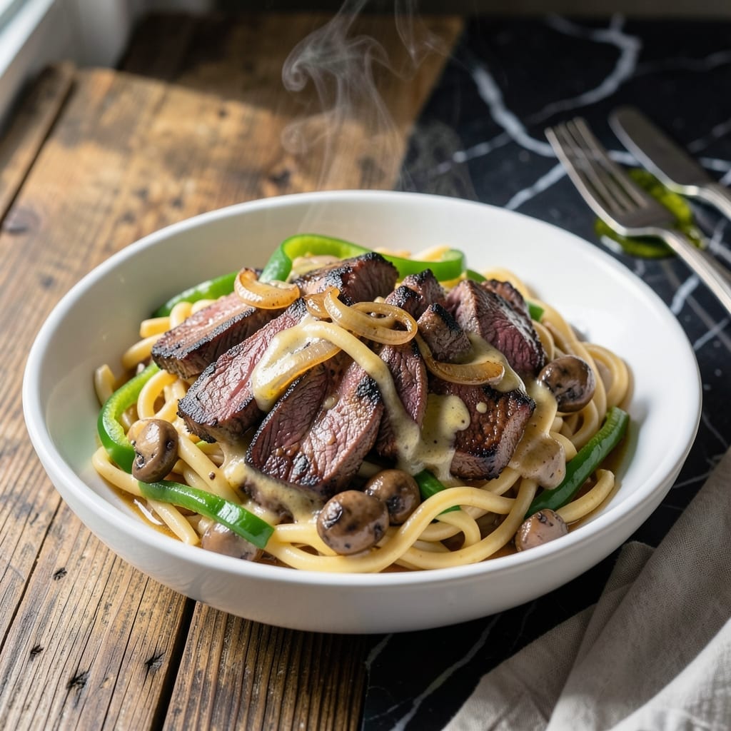 Instant Pot Philly Cheesesteak Pasta Recipe: One-Pot Meal with Melted Cheese and Beef Instant Pot Philly Cheesesteak Pasta Recipe: One-Pot Meal with Melted Cheese and Beef