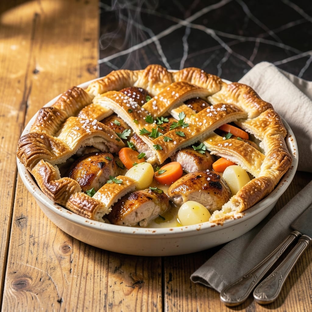 Family Size Chicken Pot Pie Recipe: Buttery Layers with Hearty Filling Family Size Chicken Pot Pie Recipe: Buttery Layers with Hearty Filling