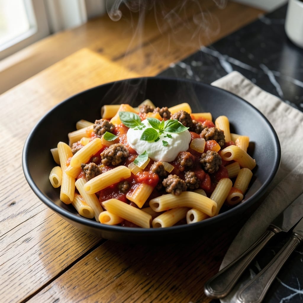 Instant Pot Rigatoni Recipe: One-Pot Meaty Sauce and Al Dente Pasta