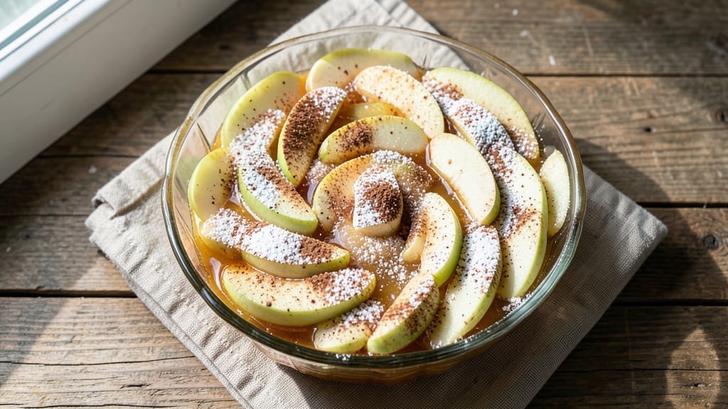 9-Inch Apple Pie Filling Recipe: Spiced Cinnamon-Sugar Swirls in One Bowl