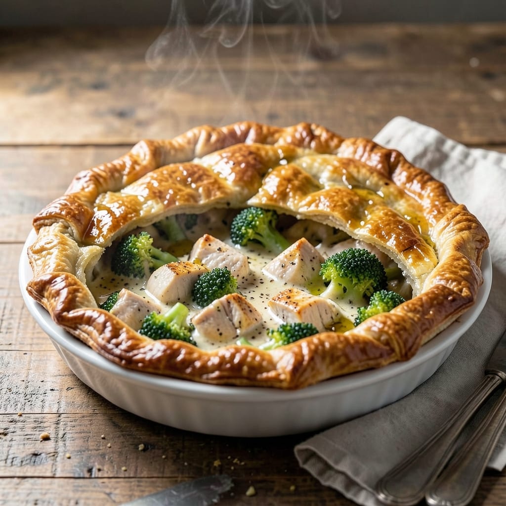 Chicken and Broccoli Pot Pie Recipe: Classic Creamy Filling With a Buttery Crust