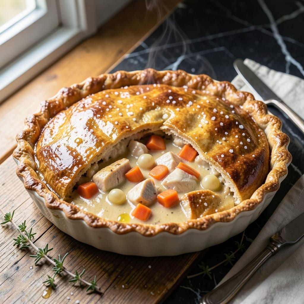Chicken Pot Pie Recipe With Chicken Stock: Flaky Crust and Savory Filling