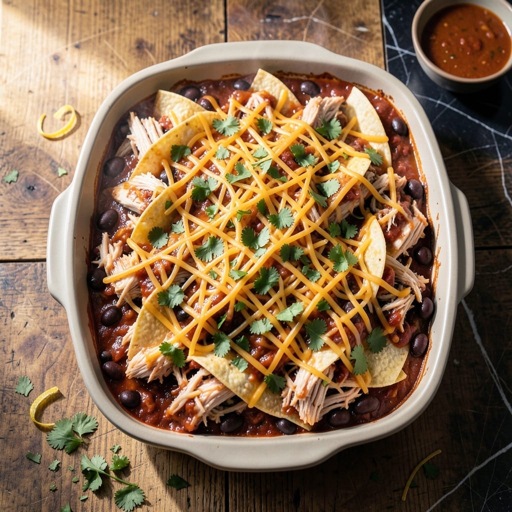 Chicken Enchilada Casserole Crock Pot Recipe: Layered Tex-Mex Simplicity Chicken Enchilada Casserole Crock Pot Recipe: Layered Tex-Mex Simplicity