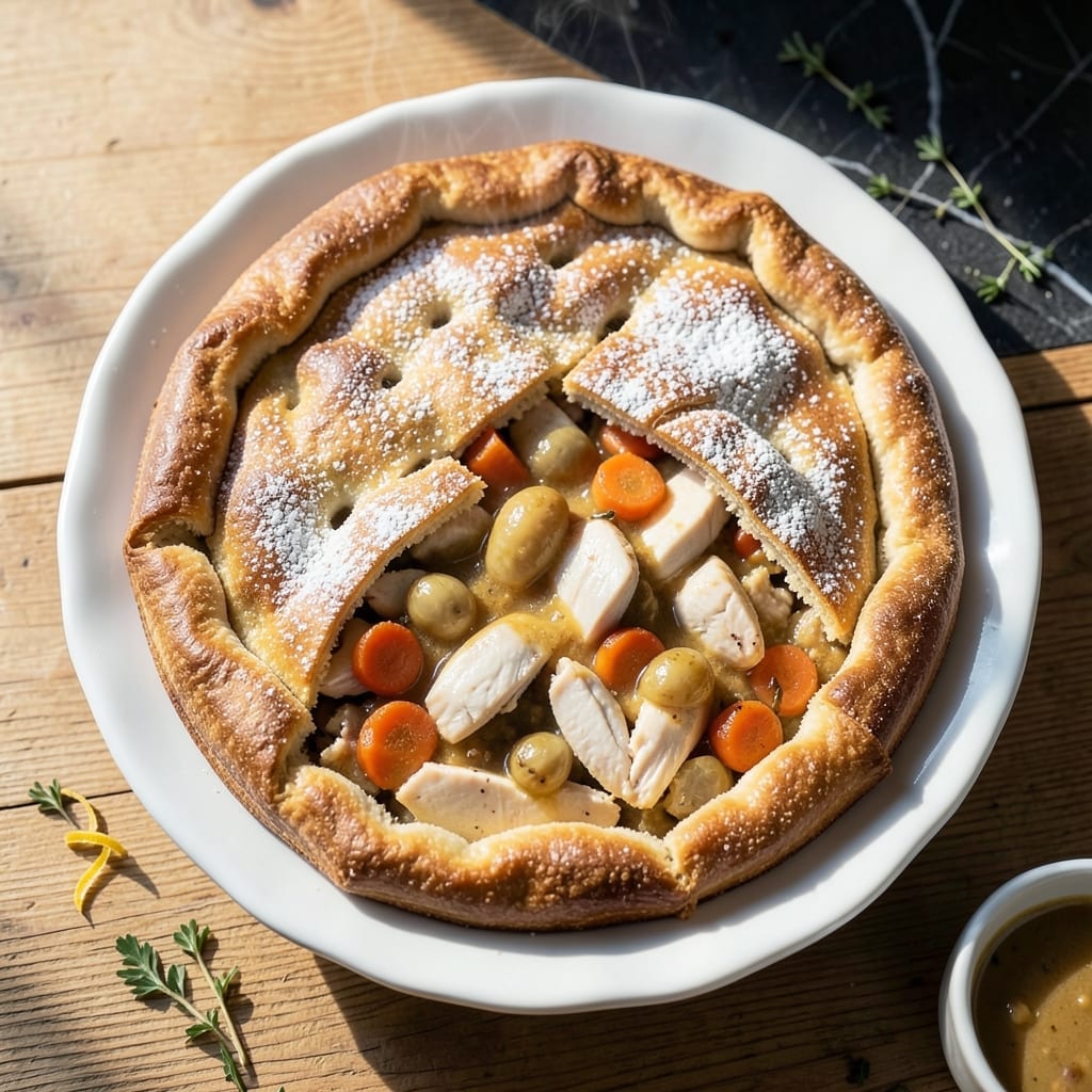 Barefoot Neighbor Chicken Pot Pie Recipe: Flaky Crust Over Hearty Chicken Filling Barefoot Neighbor Chicken Pot Pie Recipe: Flaky Crust Over Hearty Chicken Filling