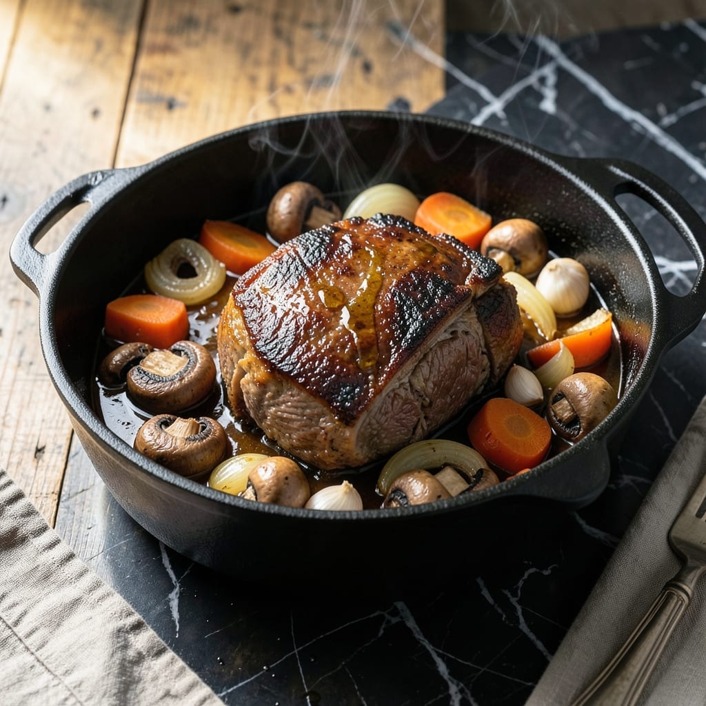Chuck Roast Pot Roast Recipe: Beer-Braised With Mushrooms Chuck Roast Pot Roast Recipe: Beer-Braised With Mushrooms