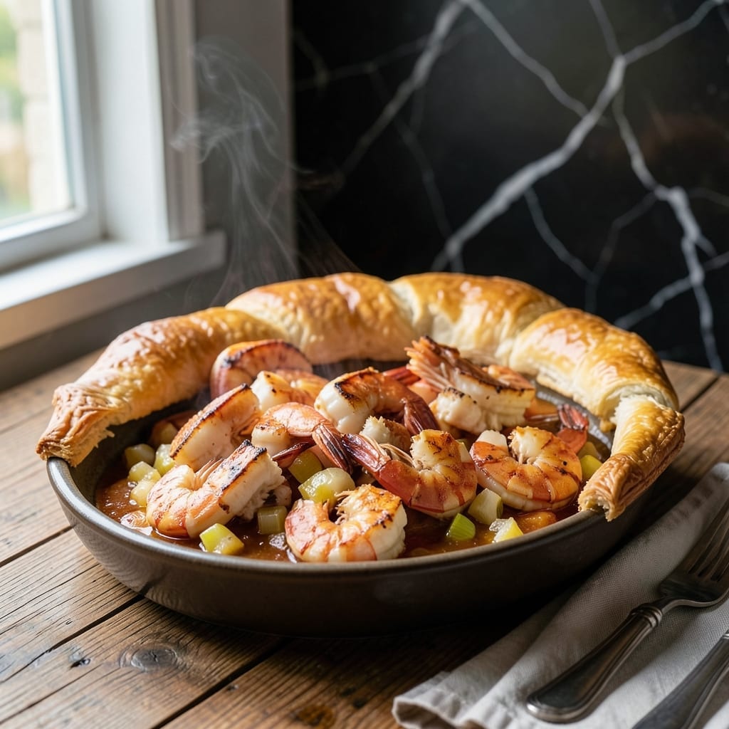 Shrimp and Lobster Pot Pie Recipe: Luxurious Seafood in a Buttery Crust
