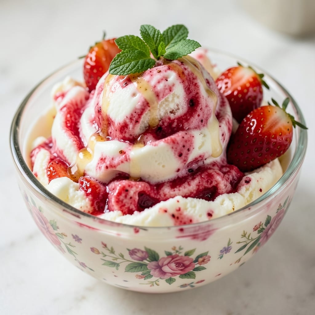 1 Gallon Strawberry Ice Cream Recipe: Ultra Creamy Swirls With Fresh Fruit Bursts