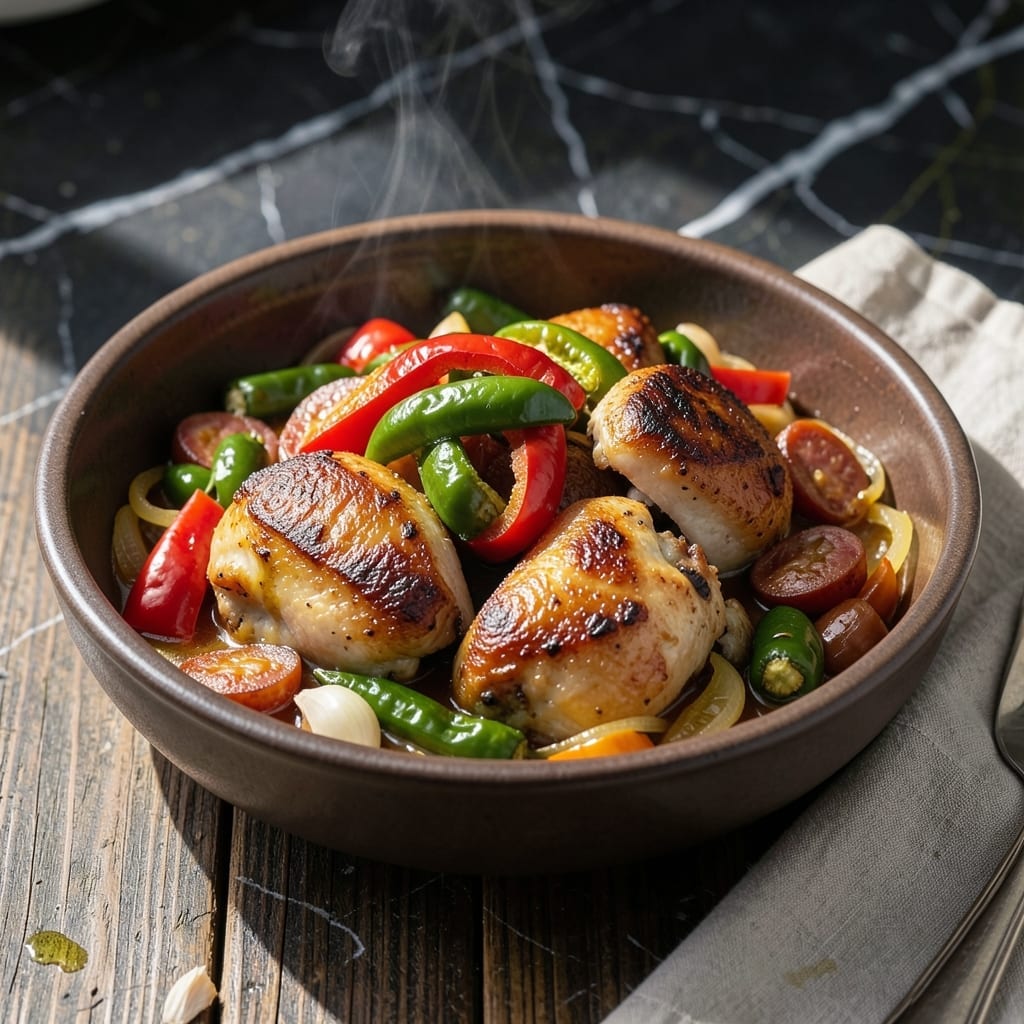 Chicken Scarpariello Crock Pot Recipe: Pepperoncini-Inspired Italian Feast Chicken Scarpariello Crock Pot Recipe: Pepperoncini-Inspired Italian Feast