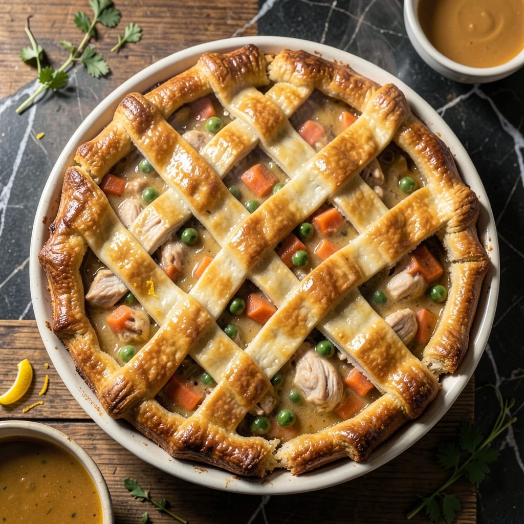 Aunt Jemima Chicken Pot Pie Recipe: Flaky Crust Over Savory Cream Filling Aunt Jemima Chicken Pot Pie Recipe: Flaky Crust Over Savory Cream Filling