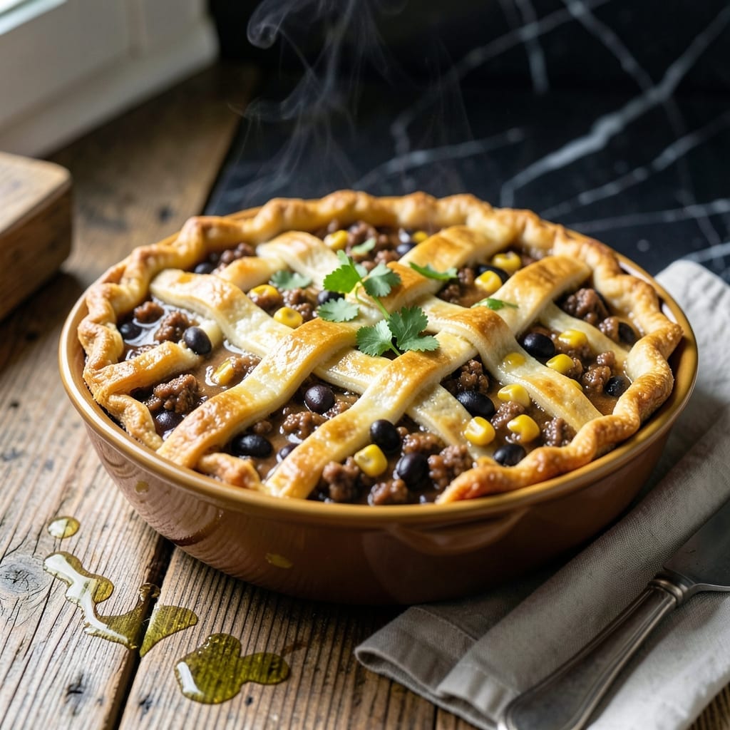 Taco Pot Pie Recipe With Ground Beef: Flaky Crust Meets Tex-Mex Spice